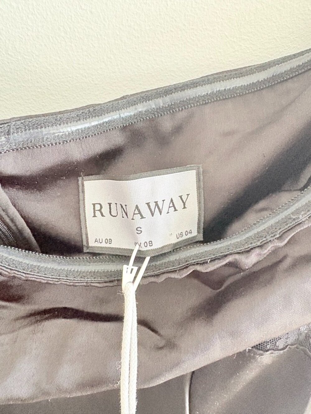 Runaway the Label Melrose Strapless Maxi Dress Satin Lace NWT Black Small / 4 - Picture 8 of 9